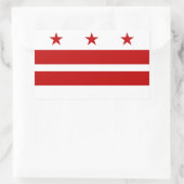 Sticker Rectangulaire Drapeau classique Washington D.C. (Sac)