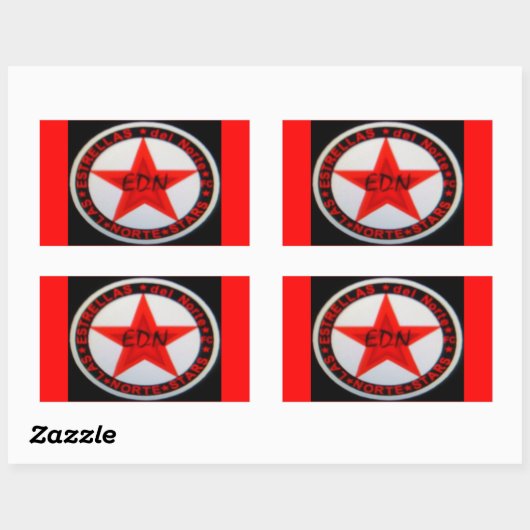 Sticker Rectangulaire drapeau club (Feuille)