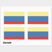 Sticker Rectangulaire Drapeau Colombie (Feuille)