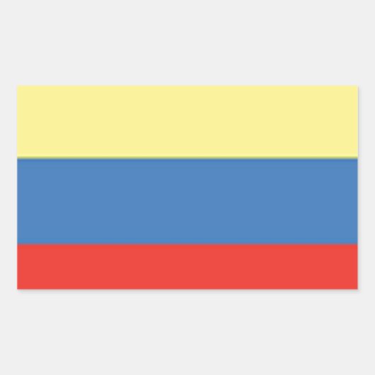 Sticker Rectangulaire Drapeau Colombie (Devant)