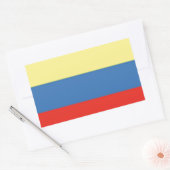Sticker Rectangulaire Drapeau Colombie (Enveloppe)