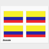 Sticker Rectangulaire Drapeau Colombie (Feuille)