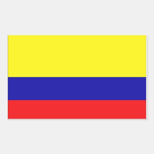 Sticker Rectangulaire Drapeau Colombie (Devant)