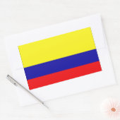 Sticker Rectangulaire Drapeau Colombie (Enveloppe)