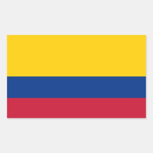 Sticker Rectangulaire Drapeau Colombie (Devant)
