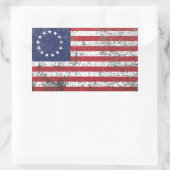 Sticker Rectangulaire Drapeau colonial américain Treize étoiles RUSTIQUE (Sac)