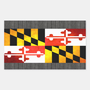 Sticker Rectangulaire Drapeau coloré de Marylander de contraste
