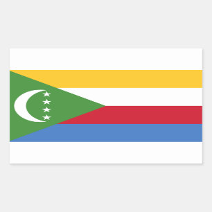 Sticker Rectangulaire Drapeau comorien, Drapeau des Comores