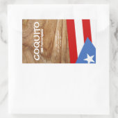 Sticker Rectangulaire Drapeau Coquito Portoricain (Sac)