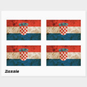 Sticker Rectangulaire Drapeau croate robuste (Feuille)