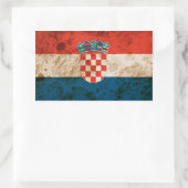Sticker Rectangulaire Drapeau croate robuste (Sac)