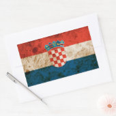 Sticker Rectangulaire Drapeau croate robuste (Enveloppe)