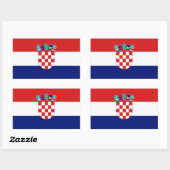 Sticker Rectangulaire Drapeau croate - Trobojnica (Feuille)