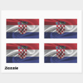 Sticker Rectangulaire Drapeau Croatie (Feuille)