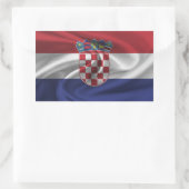 Sticker Rectangulaire Drapeau Croatie (Sac)