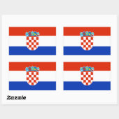 Sticker Rectangulaire Drapeau Croatie (Feuille)