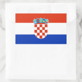 Sticker Rectangulaire Drapeau Croatie (Sac)