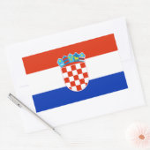 Sticker Rectangulaire Drapeau Croatie (Enveloppe)