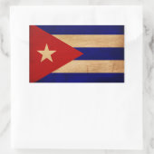 Sticker Rectangulaire Drapeau Cuba (Sac)