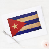 Sticker Rectangulaire Drapeau Cuba (Enveloppe)