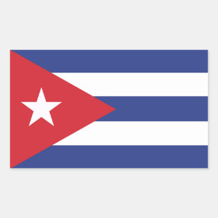 Sticker Rectangulaire Drapeau Cuba