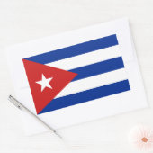 Sticker Rectangulaire Drapeau Cuba (Enveloppe)