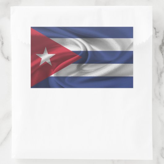 Sticker Rectangulaire Drapeau Cuba (Sac)