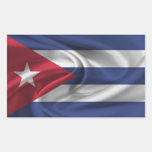 Sticker Rectangulaire Drapeau Cuba (Devant)