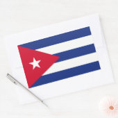 Sticker Rectangulaire Drapeau cubain (Enveloppe)