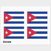 Sticker Rectangulaire Drapeau cubain, Drapeau de Cuba (Feuille)