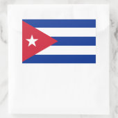 Sticker Rectangulaire Drapeau cubain, Drapeau de Cuba (Sac)
