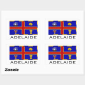 Sticker Rectangulaire Drapeau d'Adélaïde, Australie (Feuille)