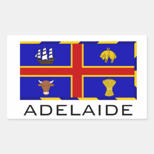 Sticker Rectangulaire Drapeau d'Adélaïde, Australie