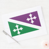 Sticker Rectangulaire Drapeau d'Adjuntas, Porto Rico (Enveloppe)