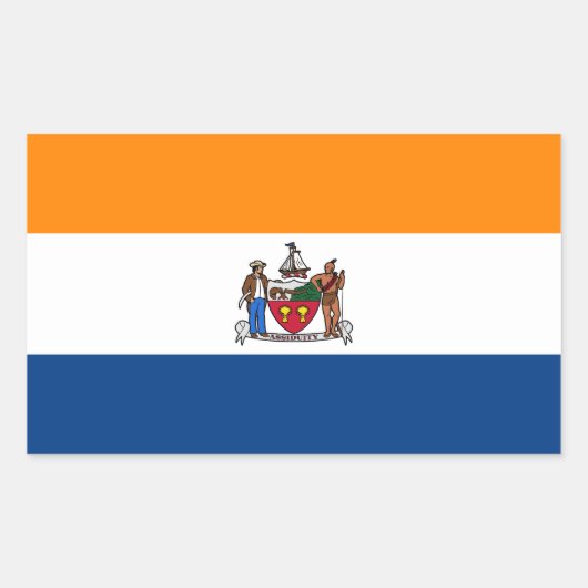 Sticker Rectangulaire Drapeau d'Albany, New York (Devant)