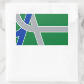 Sticker Rectangulaire Drapeau d'Albany, Oregon (Sac)