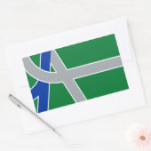 Sticker Rectangulaire Drapeau d'Albany, Oregon (Enveloppe)