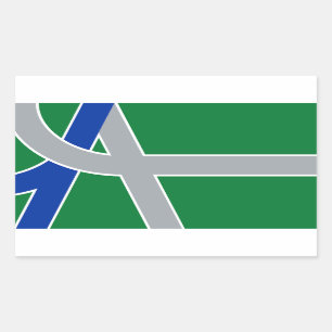 Sticker Rectangulaire Drapeau d'Albany, Oregon