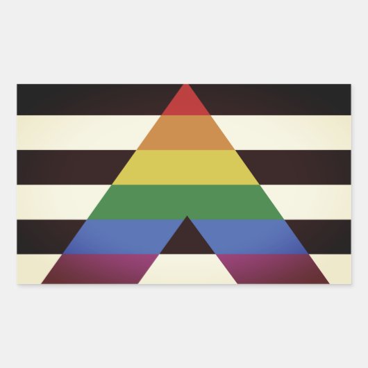 Sticker Rectangulaire Drapeau d'allié straight (Devant)