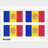 Sticker Rectangulaire drapeau d'Andorre (Feuille)