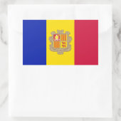 Sticker Rectangulaire drapeau d'Andorre (Sac)