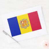 Sticker Rectangulaire drapeau d'Andorre (Enveloppe)