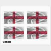 Sticker Rectangulaire Drapeau d'Angleterre (Feuille)