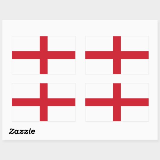 Sticker Rectangulaire Drapeau d'Angleterre (Feuille)