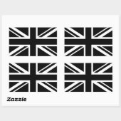Sticker Rectangulaire Drapeau d'Angleterre noir blanc (Feuille)