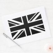 Sticker Rectangulaire Drapeau d'Angleterre noir blanc (Enveloppe)