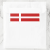 Sticker Rectangulaire Drapeau danois (Sac)