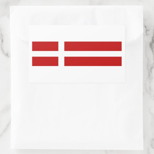 Sticker Rectangulaire Drapeau danois (Sac)