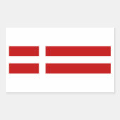Sticker Rectangulaire Drapeau danois (Devant)