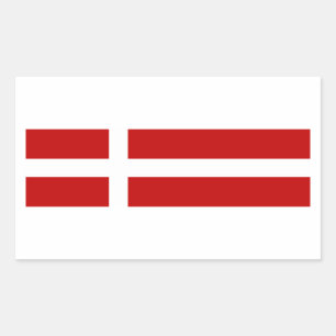 Sticker Rectangulaire Drapeau danois